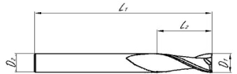 Series 101 - 2 Flute Slot Drill Coated - Dimensions Image