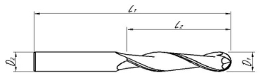 Series 113 - 2 Flute Long Series Ballnose Coated - Dimensions Image