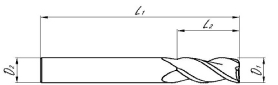 Series 143 - 3 Flute End Mill - Dimensions Image