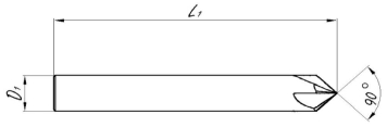 Series 181 - 4 Flute Angle Cutter - Dimensions Image