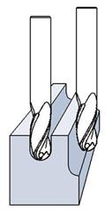 Series 111 - 3 Flute Ballnose Uncoated - Design Image